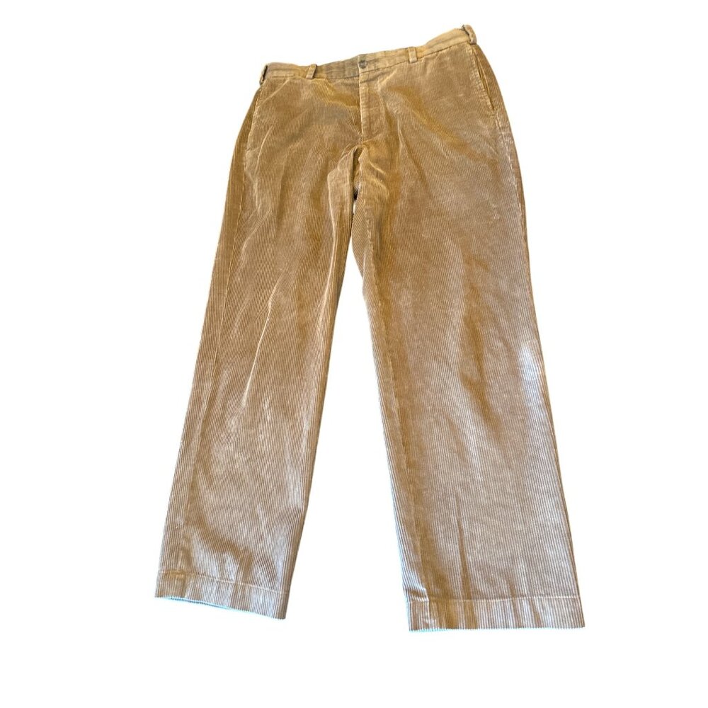 Brooks Brothers Hudson Mens Corduroy Pants W36/L32 Cotton/Polyester‎ Flat Front